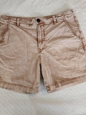 Citizens of Humanity Brown Speckled Acid Wash Casual Shorts Sz 33